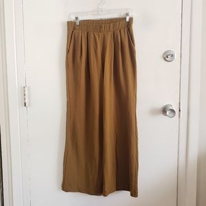 Zara Wide-Legged Mustard Brown Pants